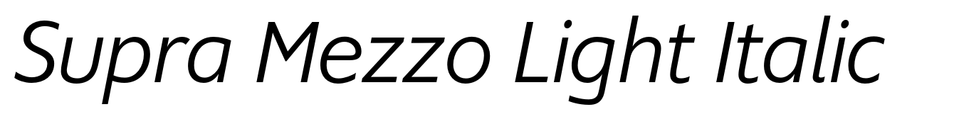 Supra Mezzo Light Italic